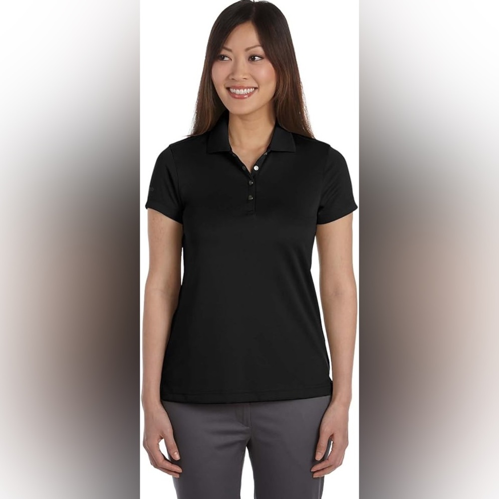IZOD Polo Shirt Women XL Black Performance Golf Pique Tennis Collared Top Preppy